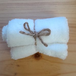 Bambinas toalla de algodón de bambú blanco